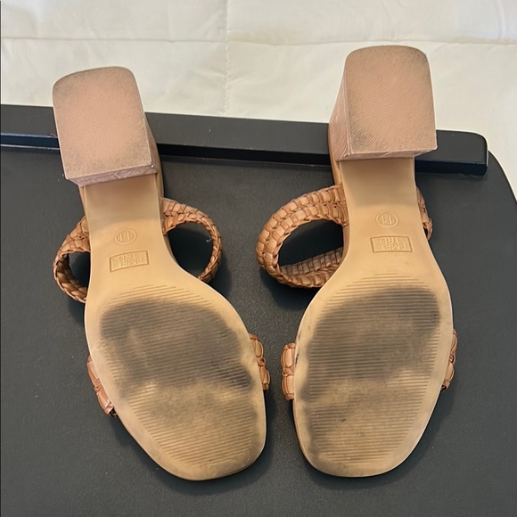 Time and Tru Women's Dual Strap Sandals - Tan and Cream - Picture 7 of 10